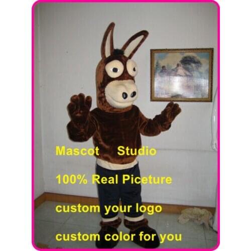 Black Mule Mascot Costume Suit Cosplay Party Game Dress Outfit Halloween Adult