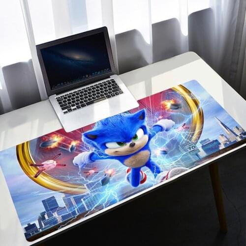 Sonic Anime XXL Mouse Pad 900x400 Gaming Accessories Mousepad Large Locking Edge Speed Mousepad Rubber Computer Table Desk Mat