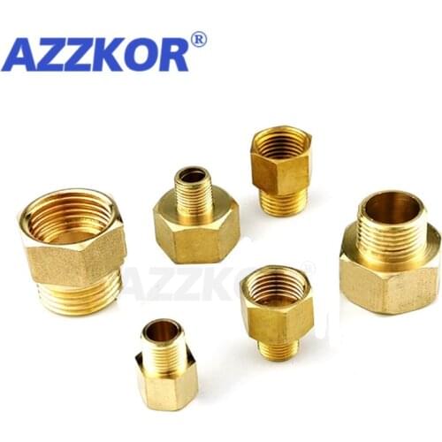 Pneumatic Male to Female Thread Brass Pipe Connectors Pneumatic Components Accessories 1/8" 1/4" 3/8" 1/2"