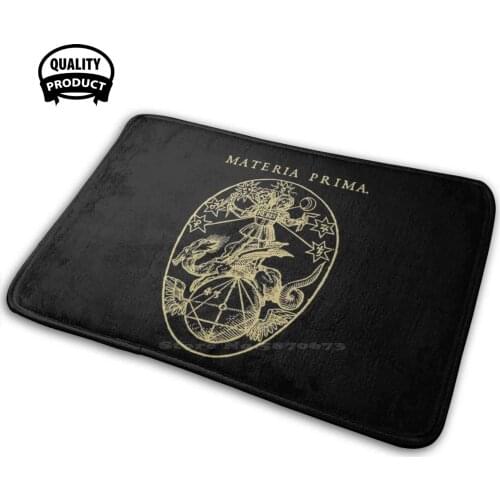 Materia Prima Medieval Alchemy Occult Comfortable Door Mat Rug Carpet Cushion Alchemy Amulet Occult Magic Talisman Magick Witch