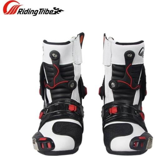 Men Waterproof Microfiber Leather Motorcycle Boots Professional Racing Motocross Boot High Quality Motorbike A010 Shoes