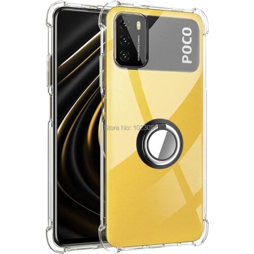 Metal Ring Soft Shockproof Airbag Case For Xiaomi Poco M3 M2 X3 NFC F2 Pro X2 Redmi Note9S Max Mi 9 10T Lite 9T 9AT 9C 8T K30 8A