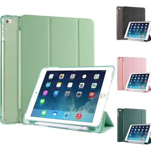 For iPad 10.2 2020 8Th Gen Opaque Soft And Pen holder Sleep Wake Up Cover Case for iPad Air 10.2 2019 Air 10.5 10.9 2018 9.7