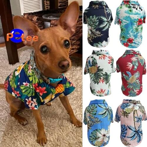 Hawaiian Style Dog Clothes French Bulldog Pet Clothes Summer Pet Clothing for Small Medium Dogs Puppy Chihuahua Ropa Perro Pug