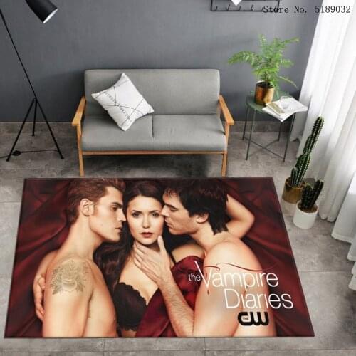Custom The Vampire Diaries Carpet Bedroom Bedside Area Rug Bathroom Kitchen Dust Mat Movies Entrance Doormats Print Floor Rug