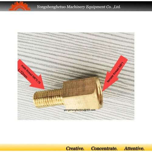 Straight Adapter connector lubrication fitting coupling M6*0.75 male thread custom made lengthen PD-406A