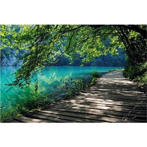 RM0148 DIY diamond embroidery Autumn forest bridge 5D Diamond painting Cross Stitch full square Rhinestone mosaic decor