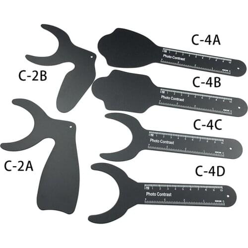 Dental Orthodontic Black Background Photo Image Contrast Board Oral Cheek Plate with Scale Mark Autoclavable Dentist Tools