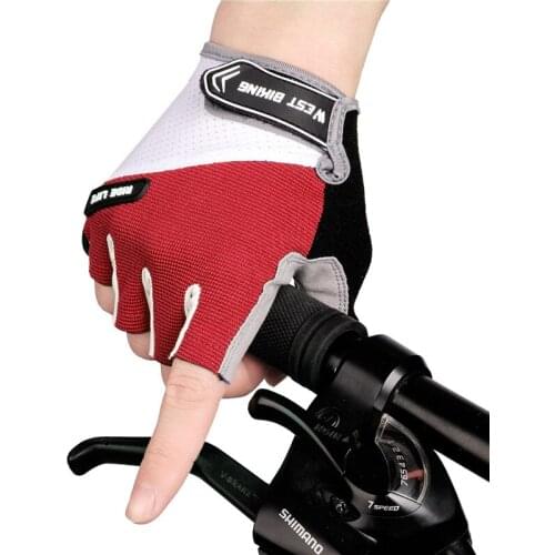 WEST BIKING Breathable Half Finger Cycling Gloves Anti Slip Pad Motorcycle MTB Road Bike Gloves Men Women Sports Bicycle Gloves