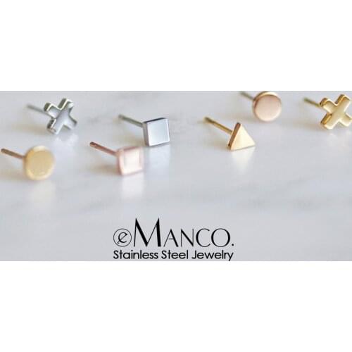 Woman Minimalist Geometric Stainless Steel Earrings Fashion Jewelry 2020 Korean Stud Earrings for women Heart Earring Wholesale