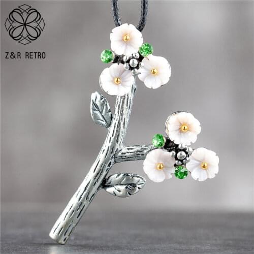 Plant Jewelry Flower Long Necklace for Women Vintage Neck Pendant Flowers 2021 Suspension Rope Chains Choker Wholesale Jewellery