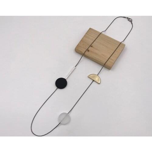 Kara&Kale Boho Fashion Jewelry Gothic Necklace Gun Metal Snake Chain Resin&Copper Beads Vintage Collares Long Necklace Women