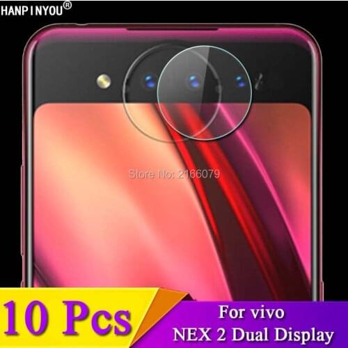 10 Pcs/Lot For vivo NEX 2 NEX2 Dual Display 6.39" Rear Camera Lens Protective Protector Cover Soft Tempered Glass Film Guard