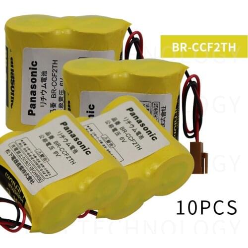 10X Brand New BR-CCF2TH Battery with w/2P plug 6V 5000mah PLC FANUC Lithium Batteries bateria free drop shipping