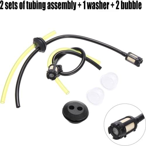 2 Set 139/140/GX 2 Set Replacement Petrol Strimmer Trimmer Fuel Hose with Tank Strainer Assy & Grommet For Chainsaw Parts