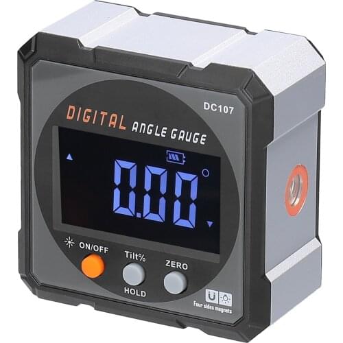 4*90° Digital Inclinometer Protractor IP54 Grade Absolute Relative Measurement Data Hold Function Two-way Laser Inclination Box