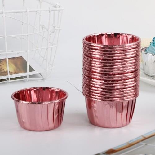 50pcs Disposable Paper Box Cake Cupcake Liner Decorating Tools Paper Cupcake Baking Muffin Case Cup Party Tray Cake Mold