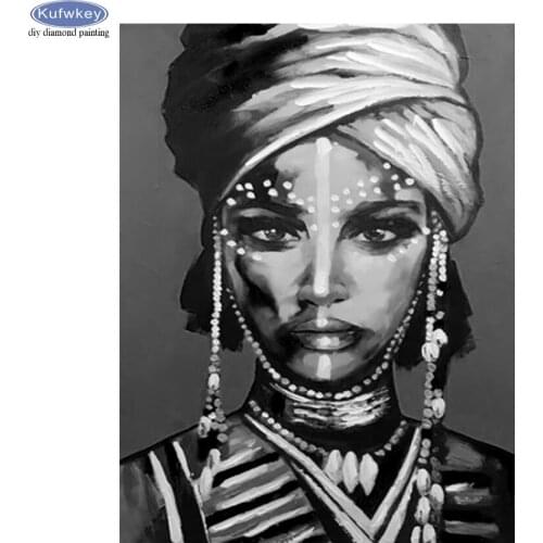 5d Diamond Painting Full Drill square Round African Woman Avatar picture of rhinestone diy Diamond Mosaic embroidery home Decor