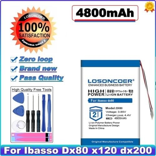 4800mAh for Ibasso Dx80 Dx120 dx200 Player New Lithium Polymer Rechargeable Accumulator Pack Battery Hifi player