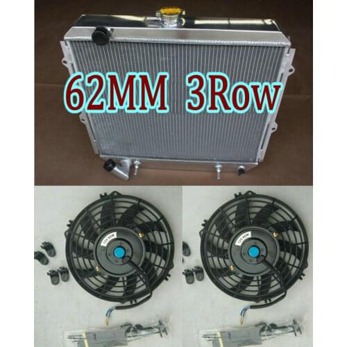 Aluminum Radiator + FAN For Mitsubishi Pajero/Montero LS/SR L040/V20 NG NH NJ NL NK 3.5L 6G74 V6 V45W/V25W 1983-2000 AT/MT SUV