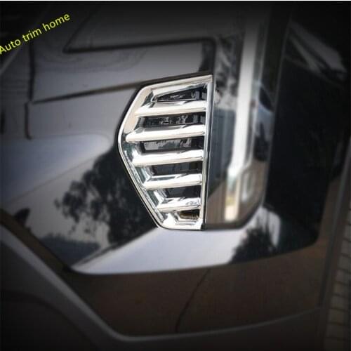 Auto Accessories Front Fog Lights Lamps Foglight Frame Cover Trim 2 Pcs Fit For Cadillac XT4 2019 2020 2021 Chrome Style