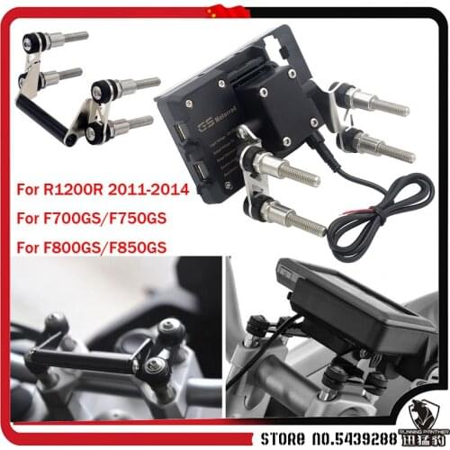 Motorcycle Wireless Charger Mobile Phone Holder Stand USB Navigation Bracket For BMW R1200R F700GS F750GS F800GS F850GS