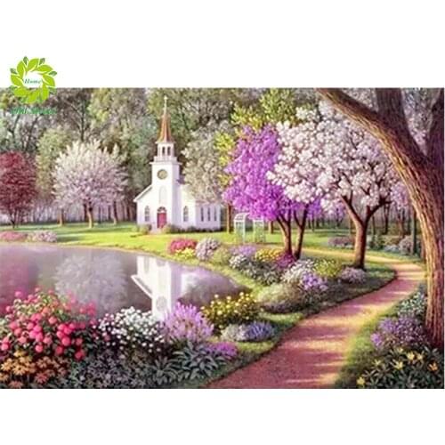 Photo Custom Diamond Painting Cross Stitch Full Round Picture of Rhinestone Scenery DIY Diamond Mosaic Diamond Embroidery Sale