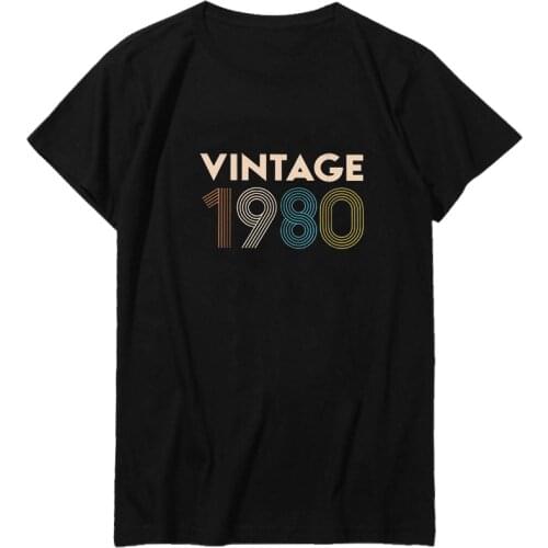 Vintage 1980 Limited Edition Men t-shirt Graphic Tops Tees 41Years Old 41th Birthday Gift T Shirt Cotton Tshirt Clothing