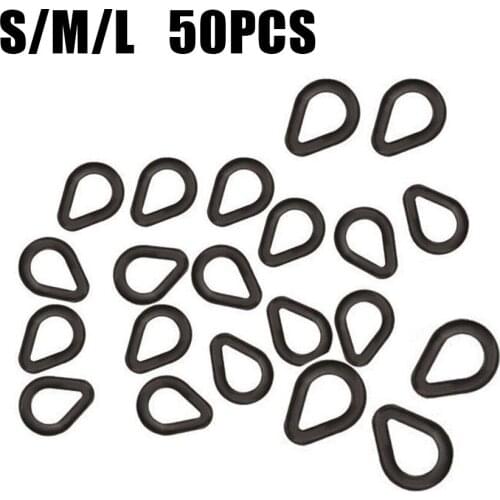 50Pcs Carp Boilie Bait Rings Hair Rig Ring Pear Shaped Link Loop Terminal Tackle Carp Fishing Accessories Iscas Pesca S/M/L