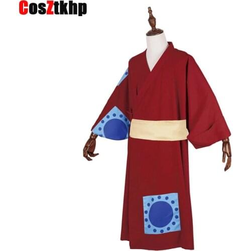 Red Kimono Anime One Monkey Luffy Piece Cosplay Costume for Adult Women Men 2021 New Christmas Halloween costume