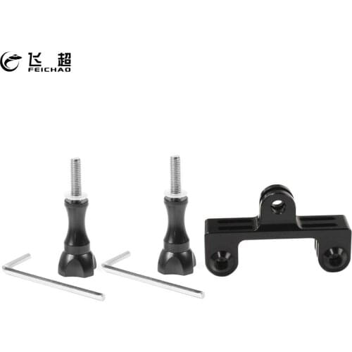 FEICHAO Aluminum Alloy Double-head LED Lamp Bracket Two-way Adapter with Fixing screw For GoPro7/8/max Sports Camera Accessories