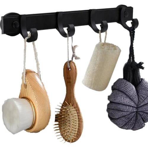 Magnetic Hook Rack Hook Rail Heavy Duty Hat Rack Bathroom Bedroom Rail Shelf