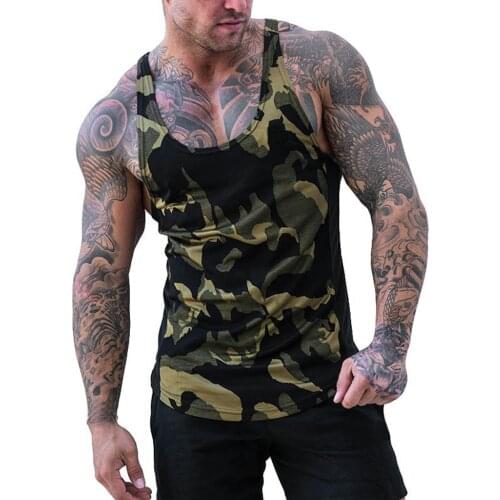 Men Bodybuilding Tank Top Camouflage Sleeveless Shirt Boy Quick-drying Gyms Fitness Workout Vest Summer Brand Clothing Tanktops
