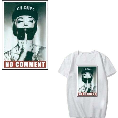 Iron on Girl Patches for Clothing DIY T-shirt Applique Heat Transfer Vinyl Letter Patch Sticker Stripes on Clothes Thermal Press