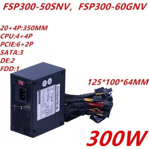 New PSU For FSP SFX MATX RTX 1050Ti 1060Ti 300W Power Supply FSP300-50SNV FSP300-60GNV