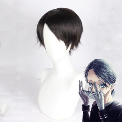 Identity V Naib Subedar Short Black Wig Cosplay Costume Halloween Costume Synthetic Hair Wigs For Men High Temperature Fiber