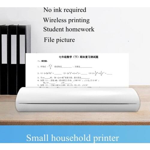 A4 Portable Printer Wireless Bluetooth USB Battery A4 Thermal Printer Office Document Picture Photo Printer