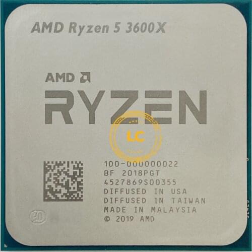 AMD Ryzen 5 3600X R5 3600X 3.8 GHz Six-Core Twelve-Thread CPU Processor 7NM 95W L3=32M 100-000000022 Socket AM4