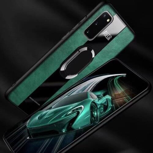 Shockproof Case For Samsung Galaxy S20 Ultra S10 Plus S8 S9 Leather Magnetic Metal ring Back Cover For Samsung Note 10 Pro 8 9