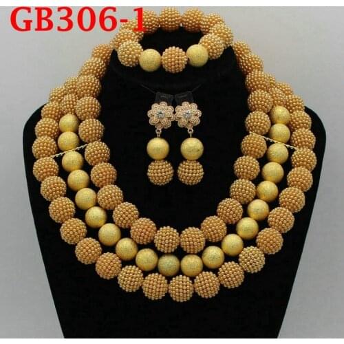 Luxury Wedding African Beads Statement Necklace Set Beads Bridal Jewelry Sets New Free Shipping GB306-1