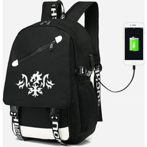 Fate Grand Order Backpack USB Bag Shoulder travel School Students Bag USB Fashion teenagers Casual Laptop bag Gift