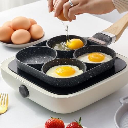 Non stick pan Fried Egg Burger Machine Small Pan Household Fried Egg Pan Frying Pan Porous Breakfast Cake Pot frying pan