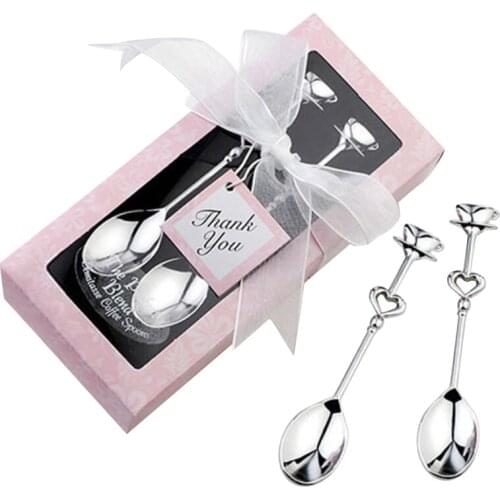 Souvenir Wedding Souvenir 1 set Wedding Souvenirs Love Drink Tea Coffee Spoon Bridal Shower Wedding Gift for Guests Wedding Birt