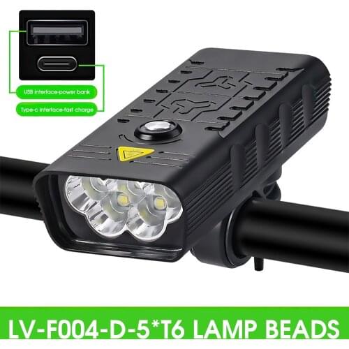 10000mAh Bicycle Light USB Rechargeable IPx5 Waterproof 3000 Lumens Bike Headlight 5T6/3T6 Super Bright Flashlight Front Lights