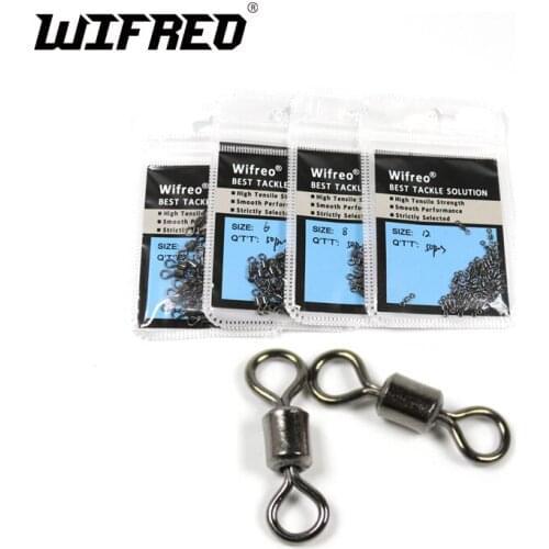 Wifreo 100pcs/lot Fishing Ball Bearing Swivel Solid Rings Fishing Connector for Carp Fishing Accessories