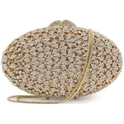 XIYUAN Fashion Prom leaf evening bag diamond cocktail Clutch Bag luxury student handbag banquet party purse womens Shoulder bag