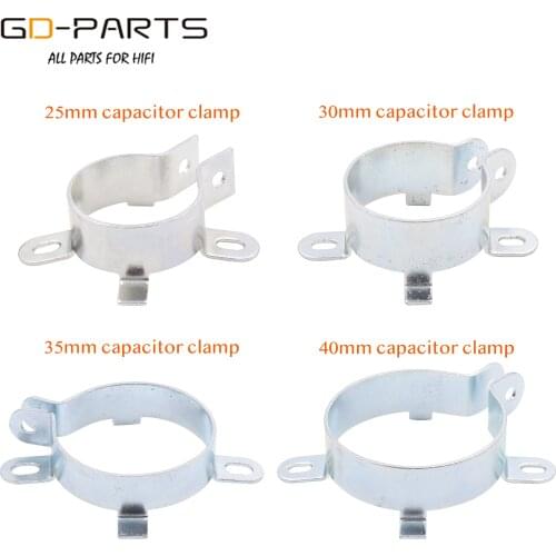 Capacitor Clamp Durable Capacitor Bracket Clamp Holder Clap 25mm 30mm 35mm 40mm Mounting Clip Tin Plated 2PCS