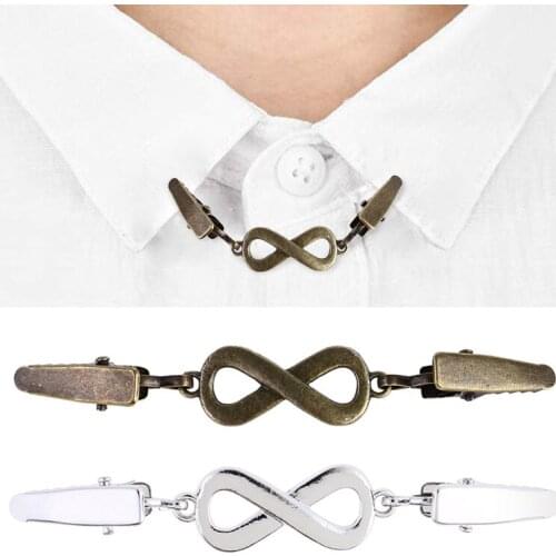 Gold Silver Color Duck Clips Flexible Beaded Pearl Pin Brooch Shawl Shirt Sweater Cardigan Collar Clip Buckles Clothing