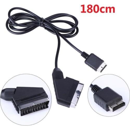 1.8m RGB Scart Cable For Sony Playstation PS1 PS2 PS3 TV AV Lead Replacement Connection Game Cord Wire for PAL/NTSC Consoles New