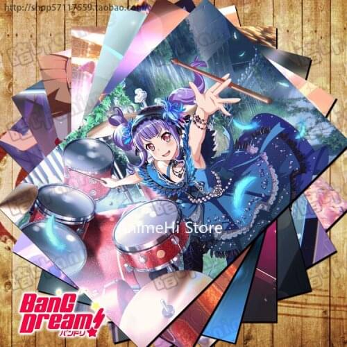 10 pcs/set Anime BanG Dream! posters Toyama Kasumi Saya Yamabuki Hanazono Tae wall pictures for Colletion A3 42x29CM Stickers